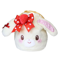 Japan Sanrio Plush Drawstring Bag - Bonbonribbon : Sweet Cakes Collection Strawberry