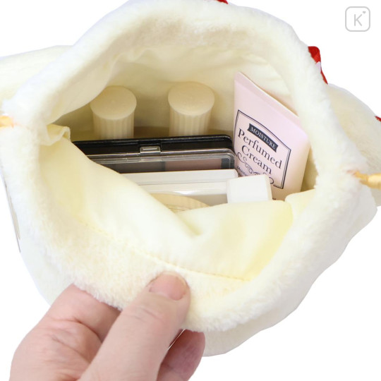 Japan Sanrio Plush Drawstring Bag - Bonbonribbon : Sweet Cakes Collection Strawberry - 3