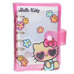 Japan Sanrio 6 Hole Sticker Binder - Hello Kitty : Clear Tan Sunglasses