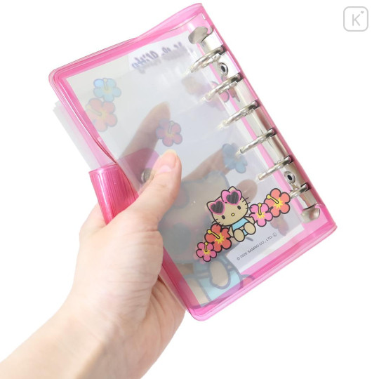 Japan Sanrio 6 Hole Sticker Binder - Hello Kitty : Clear Tan Sunglasses - 2