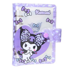 Japan Sanrio 6 Hole Sticker Binder - Kuromi : Gal Art Big Ribbon Leopard