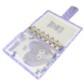 Japan Sanrio 6 Hole Sticker Binder - Kuromi : Gal Art Big Ribbon Leopard - 3
