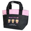 Japan Sanrio Insulated Lunch Bag - Hello Kitty : Tan Black Pink - 1