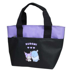 Japan Sanrio Insulated Lunch Bag - Kuromi & Baku : Black Purple