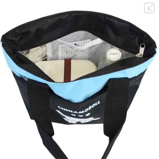 Japan Sanrio Insulated Lunch Bag - Cinnamoroll & Milk : Black Blue - 3