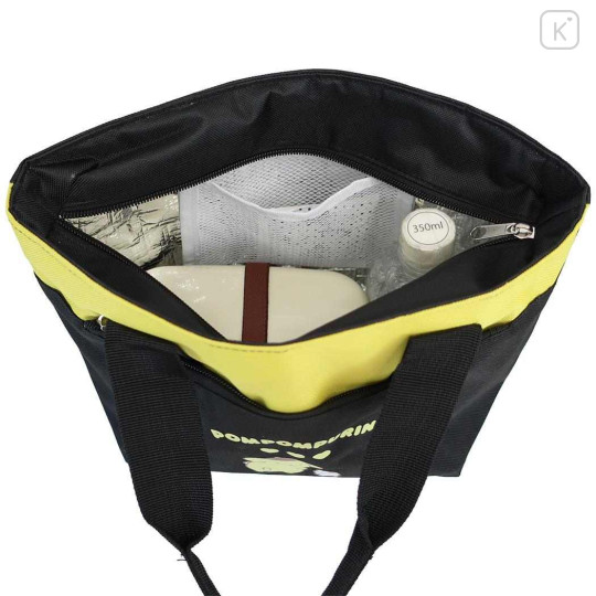 Japan Sanrio Insulated Lunch Bag - Pompompurin : Black Yellow - 3
