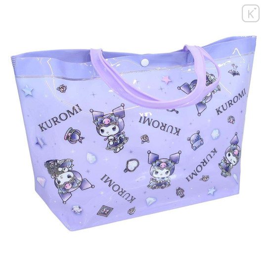 Japan Sanrio Waterproof Vinyl Beach Bag & Pool Tote - Kuromi : Purple Queen - 2