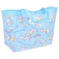 Japan Sanrio Waterproof Vinyl Beach Bag & Pool Tote - Cinnamoroll : Sky Party Blue - 2