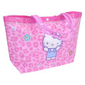 Japan Sanrio Waterproof Vinyl Beach Bag & Pool Tote - Hello Kitty : Leopard Pink - 2