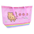 Japan Sanrio Waterproof Vinyl Beach Bag & Pool Tote - Hello Kitty : Tan Pink - 2