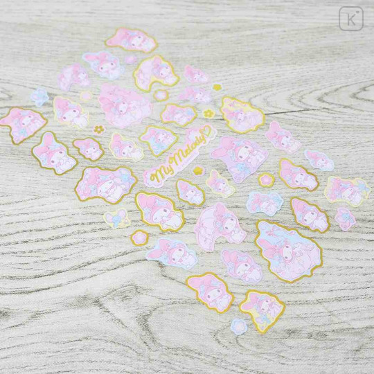 Japan Sanrio Gold Accent Sticker - My Melody : Flower Blossom - 2