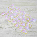 Japan Sanrio Gold Accent Sticker - Kuromi : Flower Blossom - 2