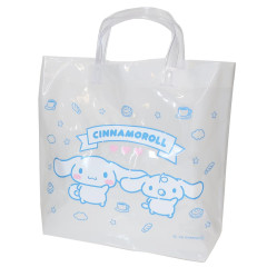 Japan Sanrio Waterproof Vinyl Beach Bag & Pool Tote - Cinnamoroll : & Milk White