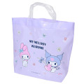 Japan Sanrio Waterproof Vinyl Beach Bag & Pool Tote - Kuromi & My Melody : Purple - 1