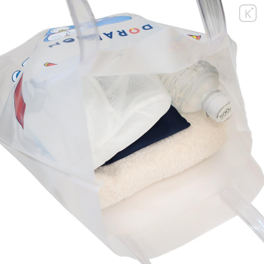 Japan Doraemon Waterproof Vinyl Beach Bag & Pool Tote - Doraemon : & Milk White - 3