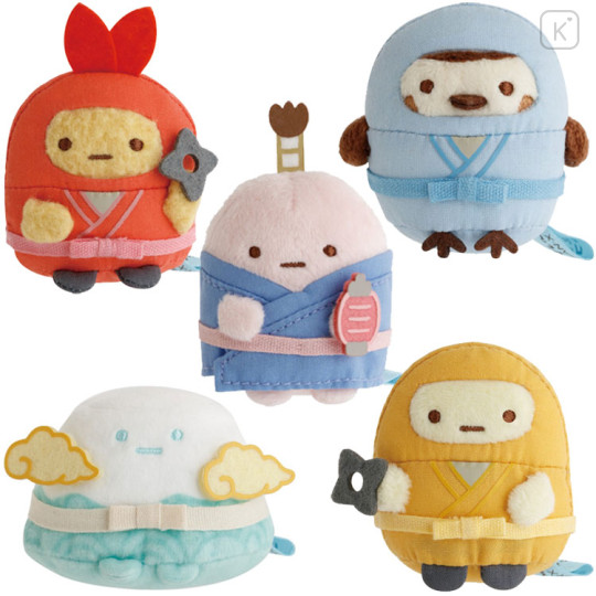 Japan San-x Tenori Plush (SS) Set - Sumikko Gurashi : Ninja Training - 1
