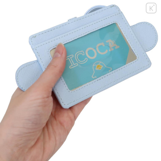 Japan Sanrio Pass Case Card Holder & Reel - Cinnamoroll : Face Blue - 2