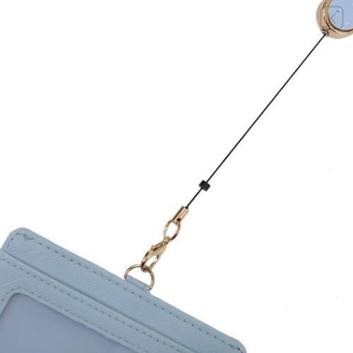 Japan Sanrio Pass Case Card Holder & Reel - Cinnamoroll : Face Blue - 4