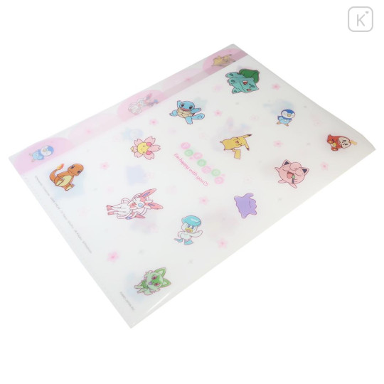 Japan Pokemon 5 Pockets A4 Index File Holder - Pocket Monster : Sakura White - 2