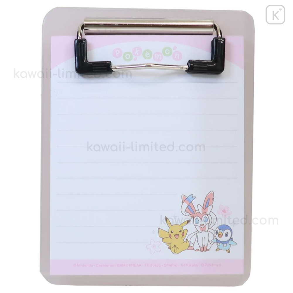 Japan Pokemon Notepad Memo with Binder - Pikachu & Piplup & Sylveon ...
