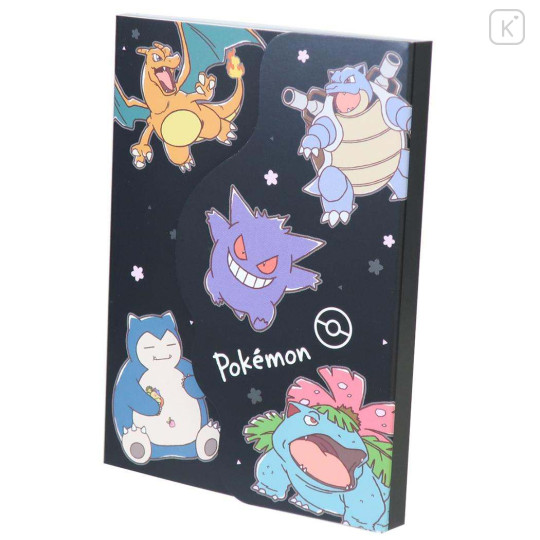 Japan Pokemon A6 Notepad - Charizard & Gengar & Snorlax : Sakura Black - 1