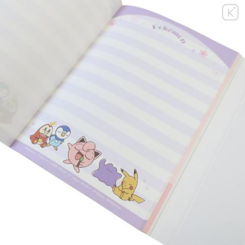 Japan Pokemon A6 Notepad - Pikachu & Piplup & Sylveon : Sakura White - 5