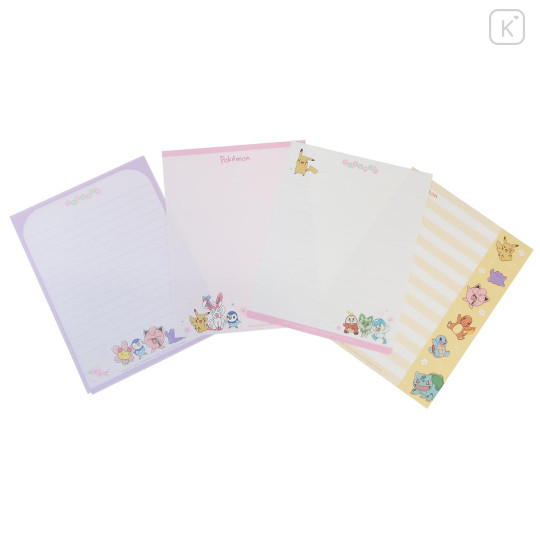 Japan Pokemon Volume Up Letter Envelope Set - Pikachu & Piplup & Sylveon : Sakura White - 2