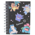 Japan Pokemon A6 Ring Notebook - Charizard & Gengar & Snorlax : Sakura Black - 1