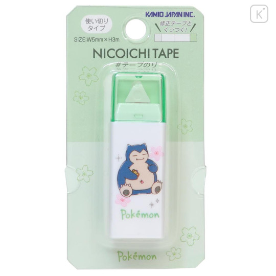 Japan Pokemon Nicoichi Glue Tape - Snorlax : Sakura - 1