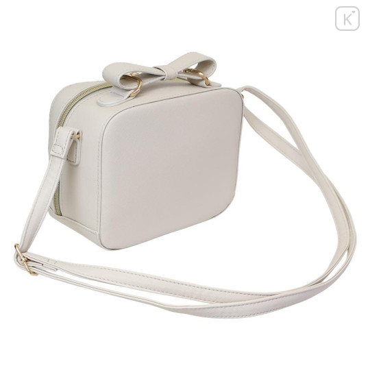 Japan Sanrio Faux Leather Shoulder Crossbody Bag - Hello Kitty : Ivory Gold - 2