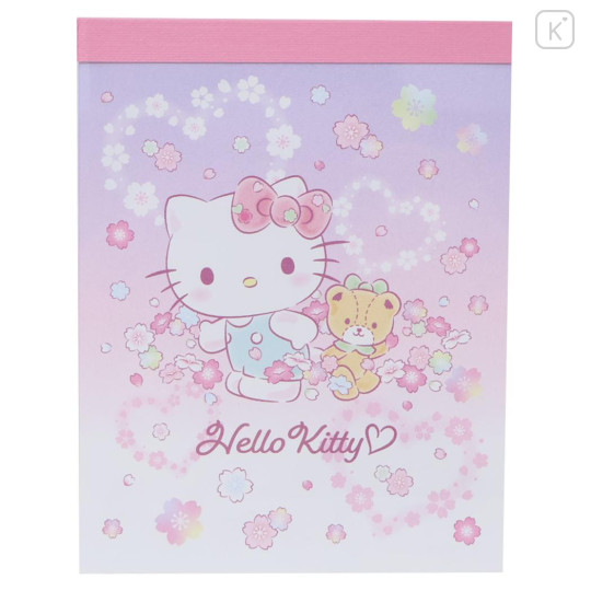 Japan Sanrio Mini Notepad - Hello Kitty & Tiny Chum : Dream Flower - 1