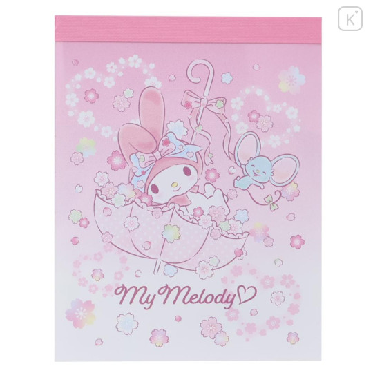 Japan Sanrio Mini Notepad - My Melody : Dream Flower - 1