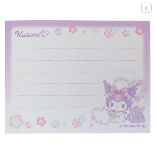 Japan Sanrio Mini Notepad - Kuromi : Dream Flower - 3