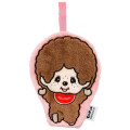 Japan Monchhichi Mofumofus Fluffy Mascot Hand Towel with Loop - Die-cut - 1