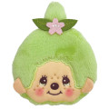 Japan Monchhichi Mini Gamaguchi Clasp Pouch Coin Purse - Matcha Green Girl Smile - 1
