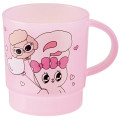 Japan Esther Bunny Stacking Plastic Cup - Pink Heart - 1