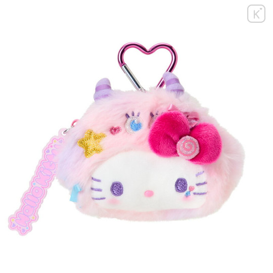 Japan Sanrio Original Face-shaped Pouch - Hello Kitty : Colorful Pop Monster - 1