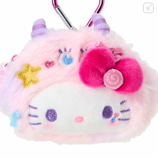 Japan Sanrio Original Face-shaped Pouch - Hello Kitty : Colorful Pop Monster - 2