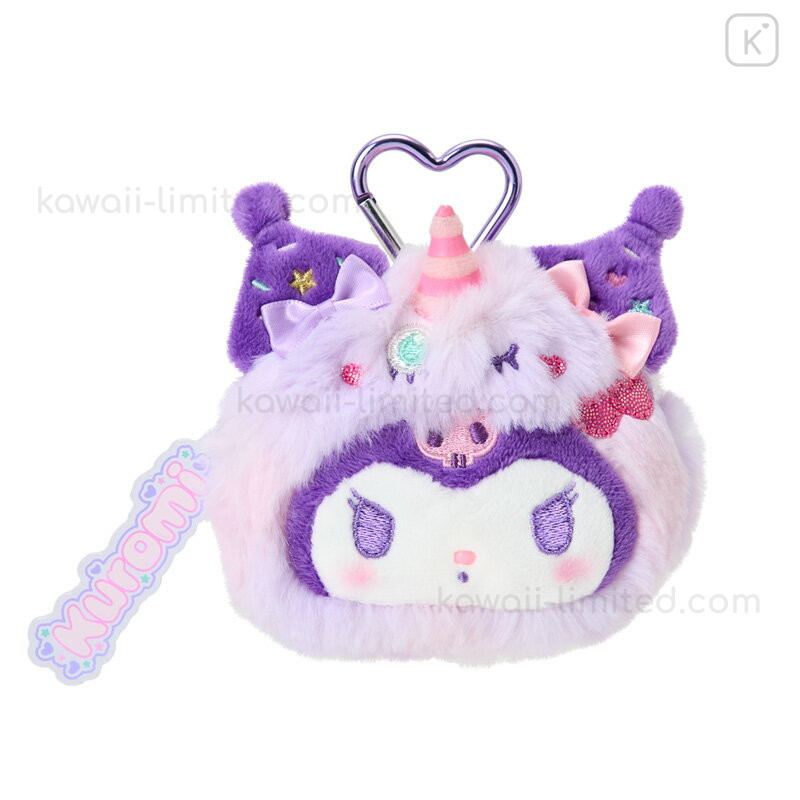 Japan Sanrio Original Face-Shaped Pouch - Kuromi : Colorful Pop