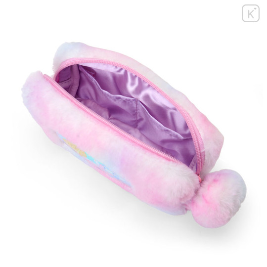 Japan Sanrio Original Fluffy Cosmetic Pouch - Colorful Pop Monster - 3