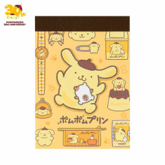 Japan Sanrio Mini Notepad - Pompompurin : 30th Anniversary Friends Yellow