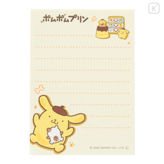 Japan Sanrio Mini Notepad - Pompompurin : 30th Anniversary Friends Yellow - 3