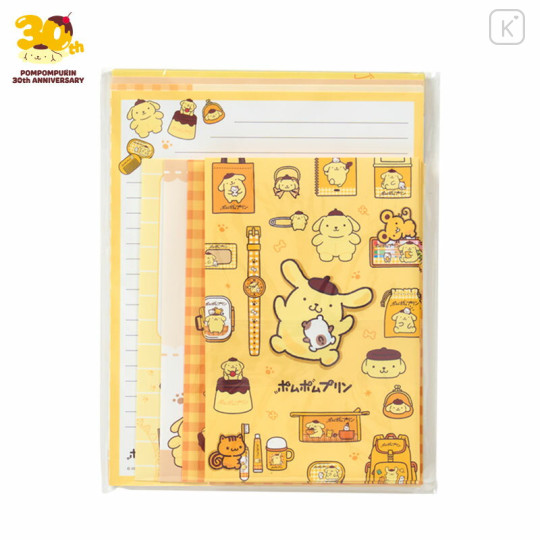 Japan Sanrio Letter Envelope Set - Pompompurin : 30th Anniversary Friends Yellow - 1