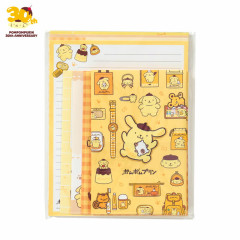 Japan Sanrio Letter Envelope Set - Pompompurin : 30th Anniversary Friends Yellow