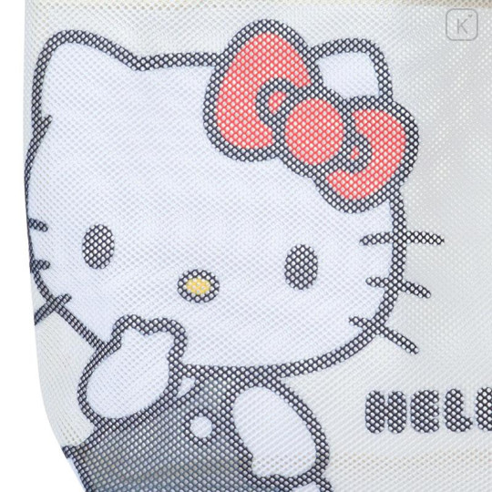 Japan Sanrio Original Extra Large Mesh Beach Tote Bag - Hello Kitty : Summer White - 5