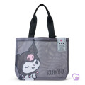 Japan Sanrio Original Extra Large Mesh Beach Tote Bag - Kuromi : Summer White - 4