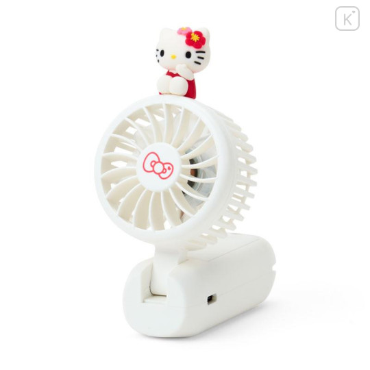 Japan Sanrio Original 2way Fan - Hello Kitty : Summer White Red Dress - 5