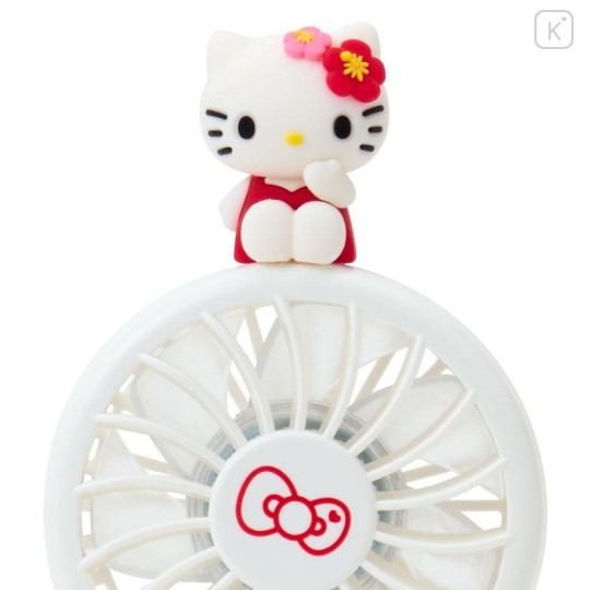 Japan Sanrio Original 2way Fan - Hello Kitty : Summer White Red Dress - 6
