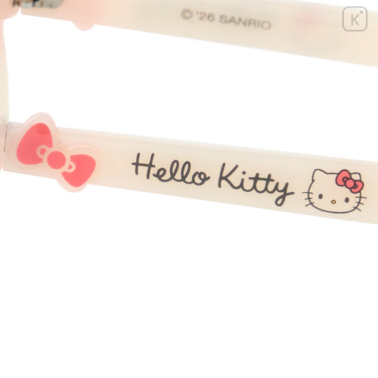 Japan Sanrio Original Sunglasses - Hello Kitty : White Red Ribbon - 3