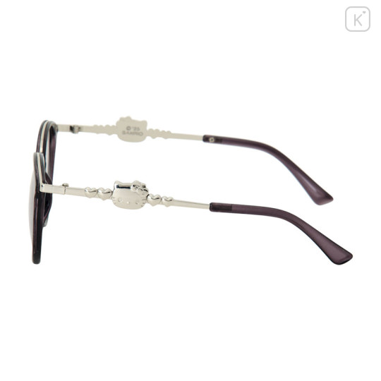 Japan Sanrio Original Sunglasses - Hello Kitty : Black Sliver Heart - 2